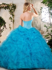 2016 New Styles Sweetheart Quinceanera Dresses with Beading and Ruffles