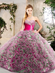 2016 New Styles Sweetheart Quinceanera Gowns with Brush Train