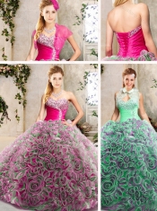 2016 New Styles Sweetheart Quinceanera Gowns with Brush Train