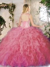 2016 Popular Appliques Quinceanera Dresses in Watermelon