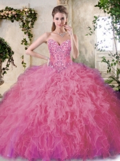 2016 Popular Appliques Quinceanera Dresses in Watermelon