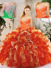 2016 Pretty Beading Quinceanera Dresses in Multi Color