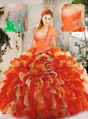 2016 Pretty Beading Quinceanera Dresses in Multi Color