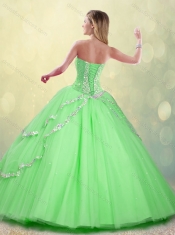 2016 Pretty Floor Length Beading Sweet 16 Dresses for Spring