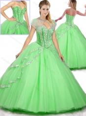 2016 Pretty Floor Length Beading Sweet 16 Dresses for Spring