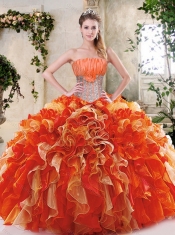 2016 Pretty Multi Color Quinceanera Gowns with Sequins and Ruffles