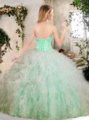 2016 Pretty Sweetheart Quinceanera Dresses with Appliques and Ruffles