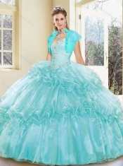 2016 Pretty Zipper Up Quinceanera Dresses with Beading