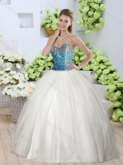 2016 Romantic Sweetheart High Slit Detachable Quinceanera Dresses