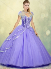 2016 Spring New Styles Sweetheart Beading Quinceanera Dresses in Yellow Green