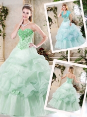 Best A Line Quinceanera Dresses with Hand Made Flowers