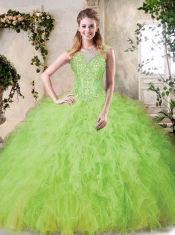 Best Appliques and Ruffles Quinceanera Dresses with Sweetheart