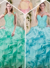 Best Sweetheart Quinceanera Dresses with Appliques and Ruffles