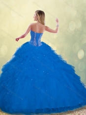 Fall Elegant Detachable Sweet 16 Dresses with Ruffles and Beading