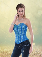New Styles Beading Sweetheart Detachable Quinceanera Dresses in Blue