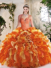 New Styles Straps Quinceanera Dresses with Beading and Ruffles
