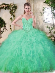 Pretty Ball Gown Quinceanera Dresses with Appliques and Ruffles