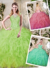 Pretty Ball Gown Quinceanera Dresses with Appliques and Ruffles