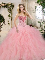 Pretty Beading and Ruffles Sweet 16 Dresses in Multi Color