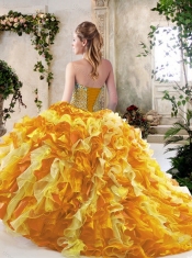 Pretty Sweetheart Quinceanera Dresses with Beading and Ruffles