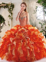 Pretty Sweetheart Quinceanera Dresses with Beading and Ruffles
