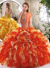 Pretty Sweetheart Quinceanera Dresses with Beading and Ruffles