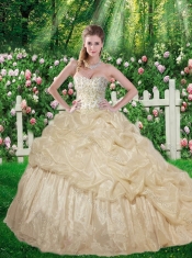 2016 Beautiful Beading 2016 Sweet 16 Dresses with Brush Train