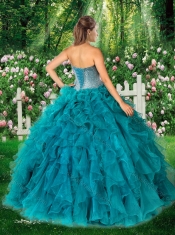 2016 Brand New Ball Gown Sweetheart Quinceanera Dresses with Beading and Ruffles