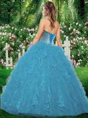 2016 Latest Ball Gown Beading and Ruffles Sweet 16 Gowns for Fall