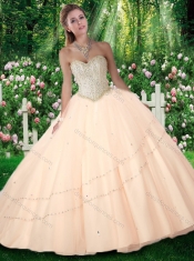 2016 New Style Puffy Sweetheart Beading Quinceanera Gowns