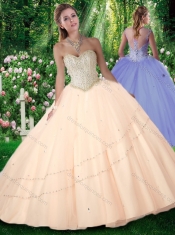 2016 New Style Puffy Sweetheart Beading Quinceanera Gowns