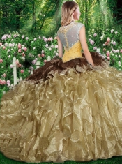 2016 Pretty Straps Sweet 16 Gowns with Beading and Ruffles