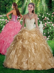 Best A Line Sweetheart Beading and Ruffles Quinceanera Gowns