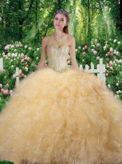 Gorgeous Sweetheart 2016 Quinceanera Dresses with Beading and Ruffles