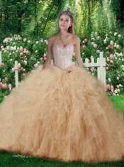 New Style Ball Gown Sweet 16 Dresses with Beading and Ruffles