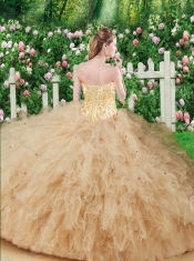 New Styles Sweetheart Beading Quinceanera Dresses in Champagne