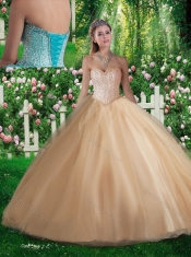 Pretty A Line Sweetheart Beading Quinceanera Dresses for 2016