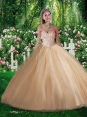 Pretty A Line Sweetheart Beading Quinceanera Dresses for 2016