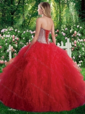 Pretty Ball Gown Beading and Ruffles Sweet 16 Gowns