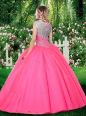 Pretty Ball Gown Cap Sleeves Straps Beading Quinceanera Dresses