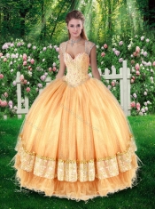 Pretty Ball Gown Quinceanera Dresses with Beading and Appliques