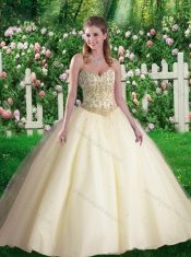 Pretty Ball Gown Sweetheart Quinceanera Dresses in Champagne