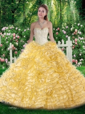 Pretty Sweetheart Quinceanera Dresses with Beading and Ruffles