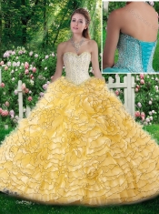 Pretty Sweetheart Quinceanera Dresses with Beading and Ruffles