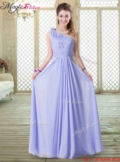 Pretty Empire Floor Length Prom Dresses in Lavender