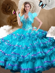 2016 Perfect Ball Gown Sweet 16 Dresses with Ruffled Layers