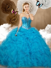 Affordable Ball Gown Sweetheart Beading and Ruffles Sweet 16 Dresses