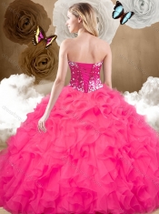 Affordable Ball Gown Sweetheart Beading and Ruffles Sweet 16 Dresses