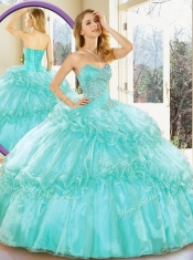 Affordable Sweetheart Quinceanera Gowns with Beading and Ruffled Layers for Summer