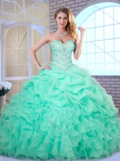 Beautiful Ball Gown Beading and Pick Ups Quinceanera Dresses